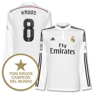 Adidas Real Madrid Home L/S Kroos Shirt 2014 2015  