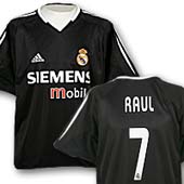 Adidas Real Madrid Kids Away Shirt - 2004 - 2005 with Raul 7 printing.
