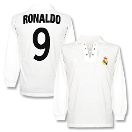Adidas Real Madrid Retro Jersey L/S   No.9 Ronaldo