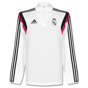 Adidas Real Madrid White Zip Training Top 2014 2015
