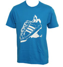Royal Blue T-Shirt with White Printed Trainer Design