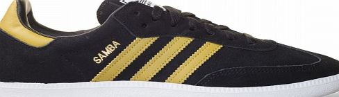 Adidas Samba Black/Gold Leather Trainers