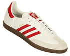 Samba White/Red Leather Trainers