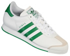 Adidas Samoa White/Green Leather Trainers