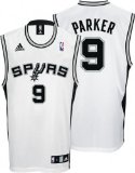San Antonio Spurs White #9 Tony Parker Medium