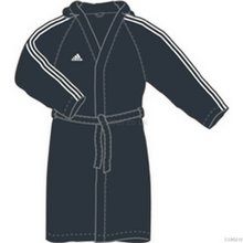 Adidas Satin Box Hood Robe Black