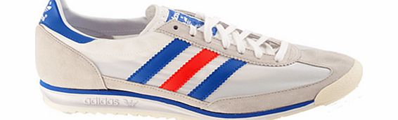 SL72 White/Blue/Red Material Trainers
