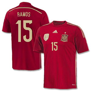 Adidas Spain Home Kids Ramos Shirt 2014 2015