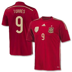 Adidas Spain Home Torres Shirt 2014 2015
