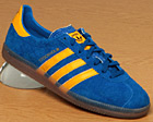 Adidas Stockholm Blue/Yellow Suede Trainers