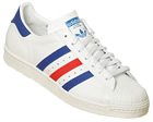 Superstar 80s White/Blue/Red Leather