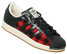 Adidas Superstar II Red/Navy Check Trainers