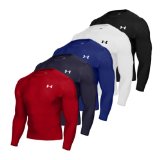Adidas Under Armour Heat Gear Compression Long Sleeved Top (White Large)