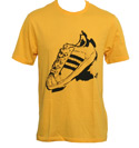Yellow T-Shirt with Black Printed Trainer Design