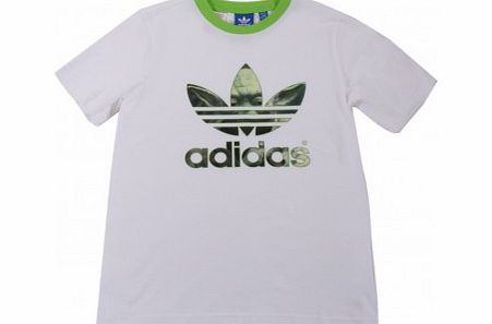 Adidas Yoda Logo T-shirt White `L - 6/7 years,8/9