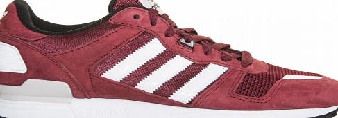 Adidas ZX 700 Burgundy/White Suede Trainers