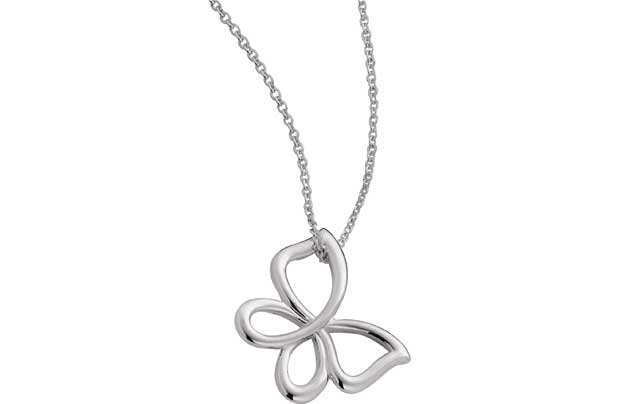 Adoration Sterling Silver Butterfly Pendant