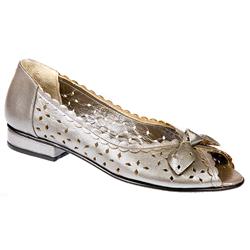 Female Add903 Leather Upper Leather Lining in Pewter