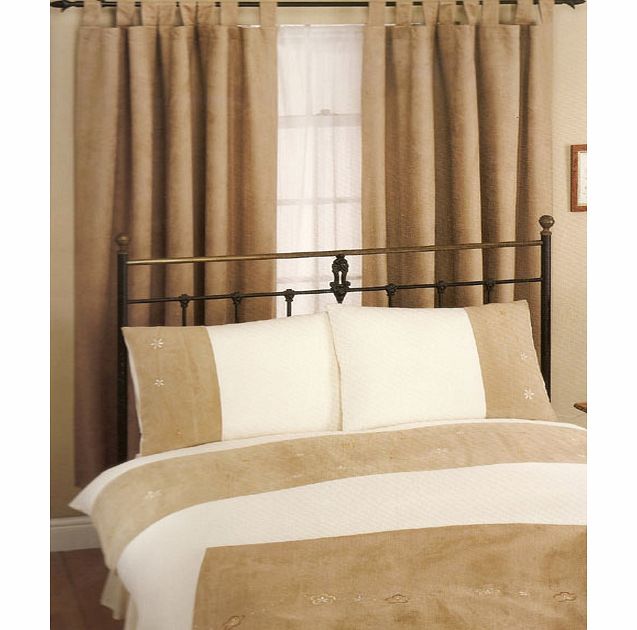 Valencia Trailing Floral Faux Suede Curtains