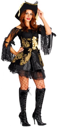 adult Costume: Buccaneer Pirate Lady (Plus Size)
