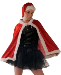 Adult Miss Santa Cape with Hat