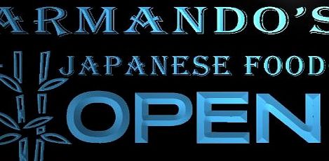 AdvPro Custom x0257-tm Armandos Japanese Food Open Custom Personalized Name Neon Sign