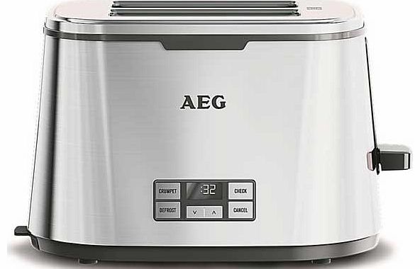 AEG AT7800 Digital 2 Slice Toaster - Stainless