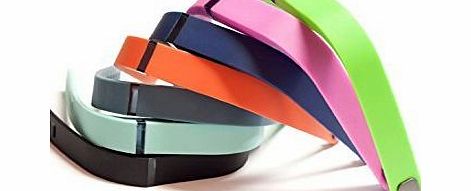 AFUNTA Set 7 Large: Black Navy (Blue) Slate (Blue/Grey) Teal (Blue/Green) Red (Tangerine) Lime (Green) Purple (Purple/Pink) Replacement Band   Clasps For Fitbit Flex /No Tracker