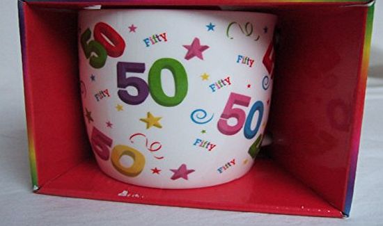 Age Birthday Mug 50th Birthday Ceramic Mug in presentation box