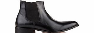 Chester black leather chelsea ankle boots