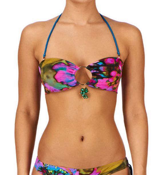 Aguaclara Womens Aguaclara Tropical Breeze Bandeau Bikini