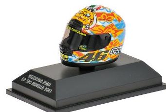 AGV 1:8 Scale Helmet V Rossi GP 500 Mugello 2001
