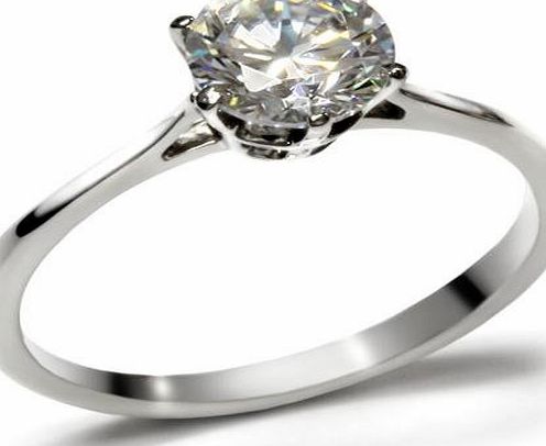 Ah! Jewellery Never Tarnish 2.30ct Solitaire Prongs Flawless Simulated Diamond Ring. Dazzling Outstanding Quality Stamped 316. Lifetime G