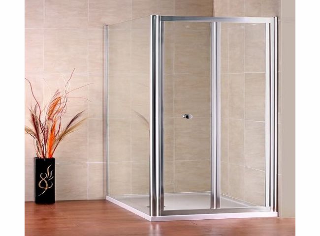 Aica bathrooms 900x700mm Bifold Shower Door Enclosure Stone tray F88 (NS2-90 NS3-70 ASR7090)