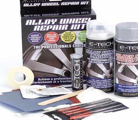AIL Complete Car GLOSS BLACK Alloy Wheel Refurbishment Repair Professional Kit Ideal for Scuffs and Kerb Damage - Get a Professional finish