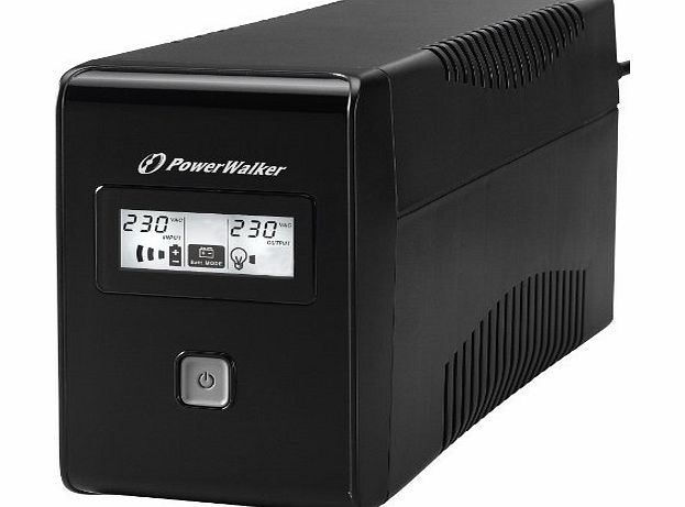 Aiptek PowerWalker VI 850 LCD - 850VA - 480W Line Interactive UPS System with LCD Display