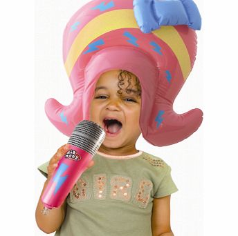 Hedz Inflatable Popstar Wig and Microphone