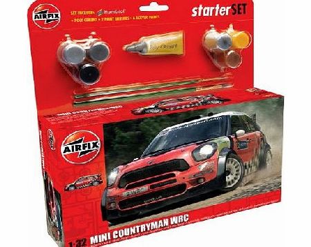 Airfix 1:32 Mini Countryman WRC Large Starter Race Car Model Set