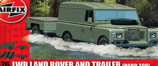 Airfix A02324 LWB Landrover (Hard Top) and GS Trailer 1:76 Scale Series 2 Plastic Model Kit