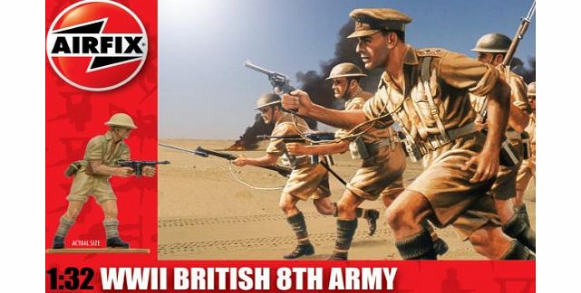 Airfix A02707 WWII British 8th Army 1:32 Scale Series 2 Plastic Figures