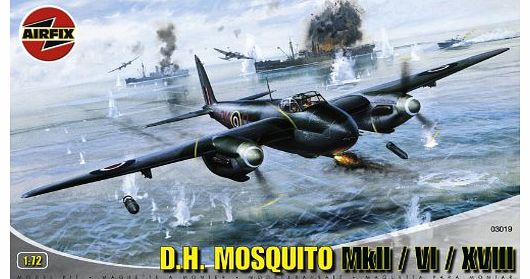 A03019 De Havilland Mosquito FBVI/ NF II/Mk XVIII 1:72 Scale Series 3 Plastic Model Kit