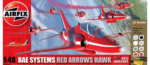Airfix A50031A Red Arrow BAe Hawk 1:48 Scale Plastic Model Gift Set
