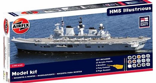 Airfix A50059 Royal Navy HMS Illustrious 1:350 Scale Plastic Model Gift Set