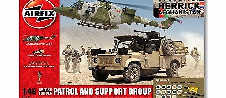 Airfix A50123 Operation Herrick British Forces - Patrol and Support Group 1:48 Scale Diorama Gift Set