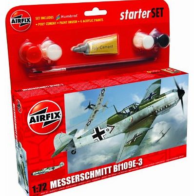 A55106 Messerschmitt Bf109E 1:72 Scale Model Small Starter Set