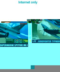 Airfix Eurofighter Typhoon and Supermarine Spitfire MK1