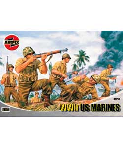 WWII US Marines 1:72 Scale Military Figures