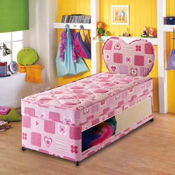 Airsprung Kids Beta Pink Divan and Mattress