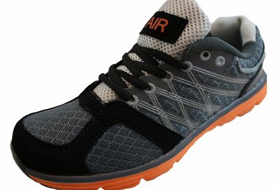 Airtech Air Tech Boys Grey Orange Sports Performance Shoes Fashion Running Trainers Size UK 6