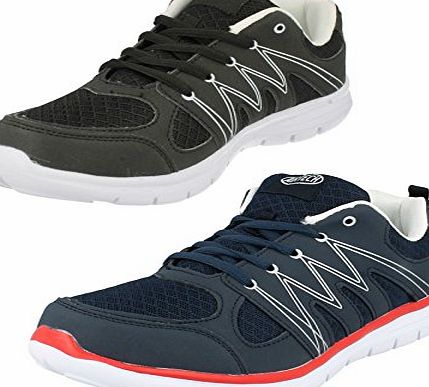 Airtech Mens Airtech Trainers Sabre Navy/ Silver Size 8